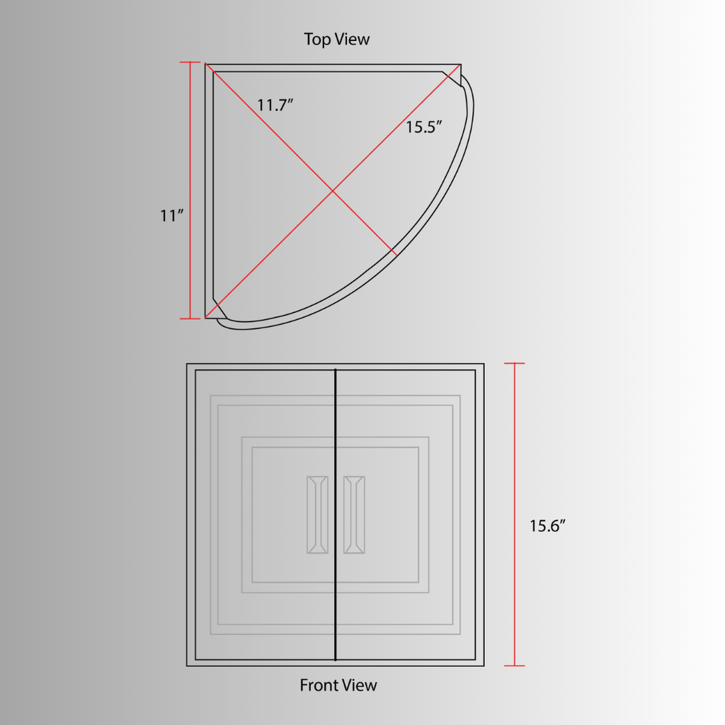 Diamond Corner Cabinet Color Series