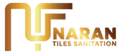 Logo of Naran Tiles Sanitation with gold and brown design on a white background